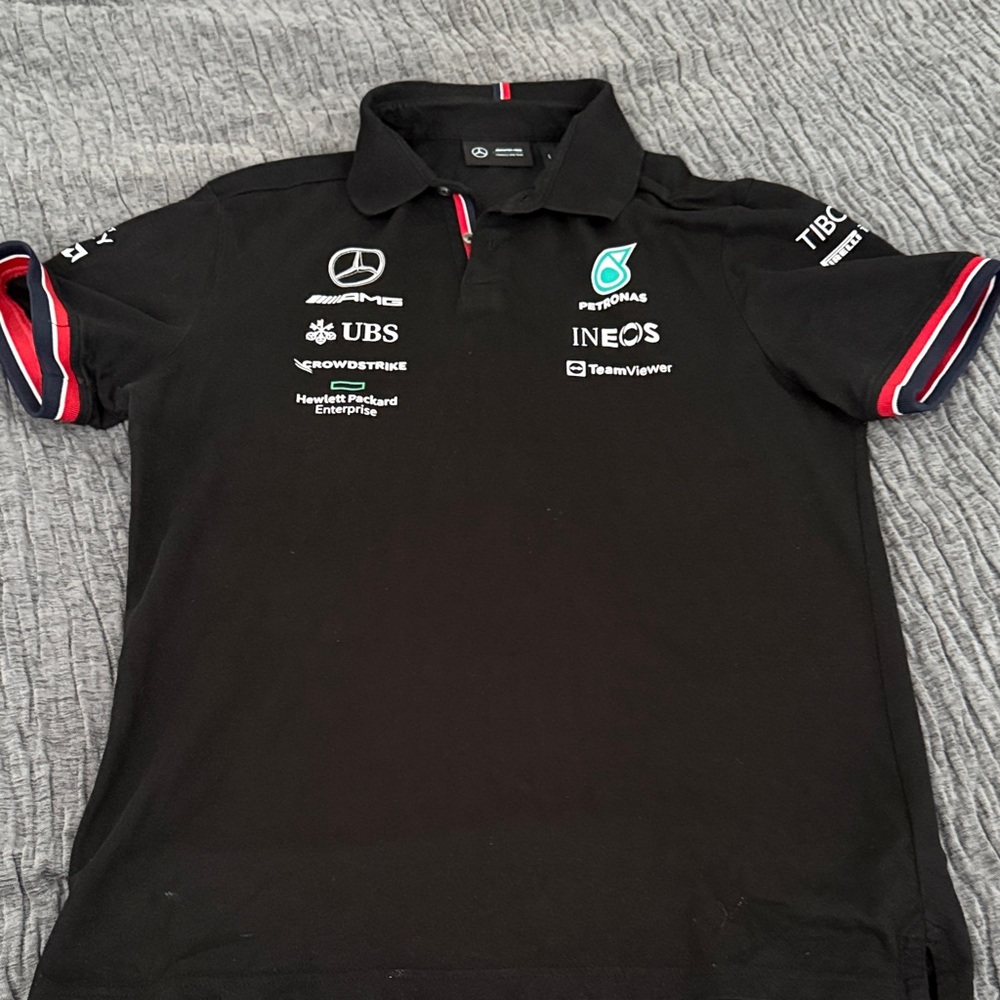 Mercedes AMG Petronas Black Polo Shirt
